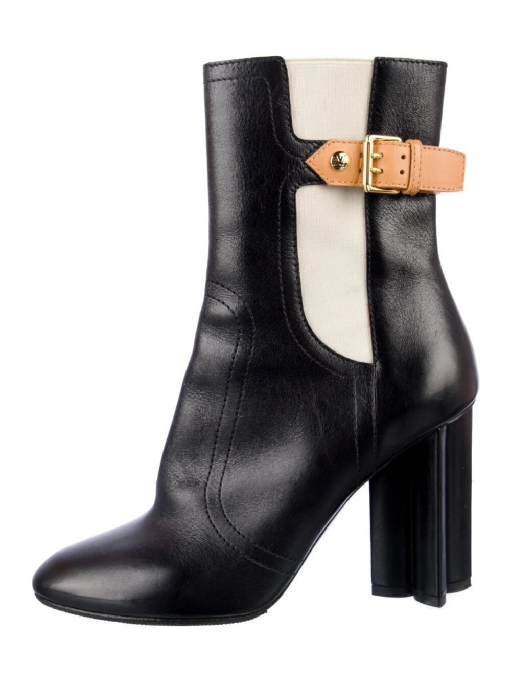 Louis Vuitton Silhouette Ankle Boot Leather BLACK Boots SIZE 7